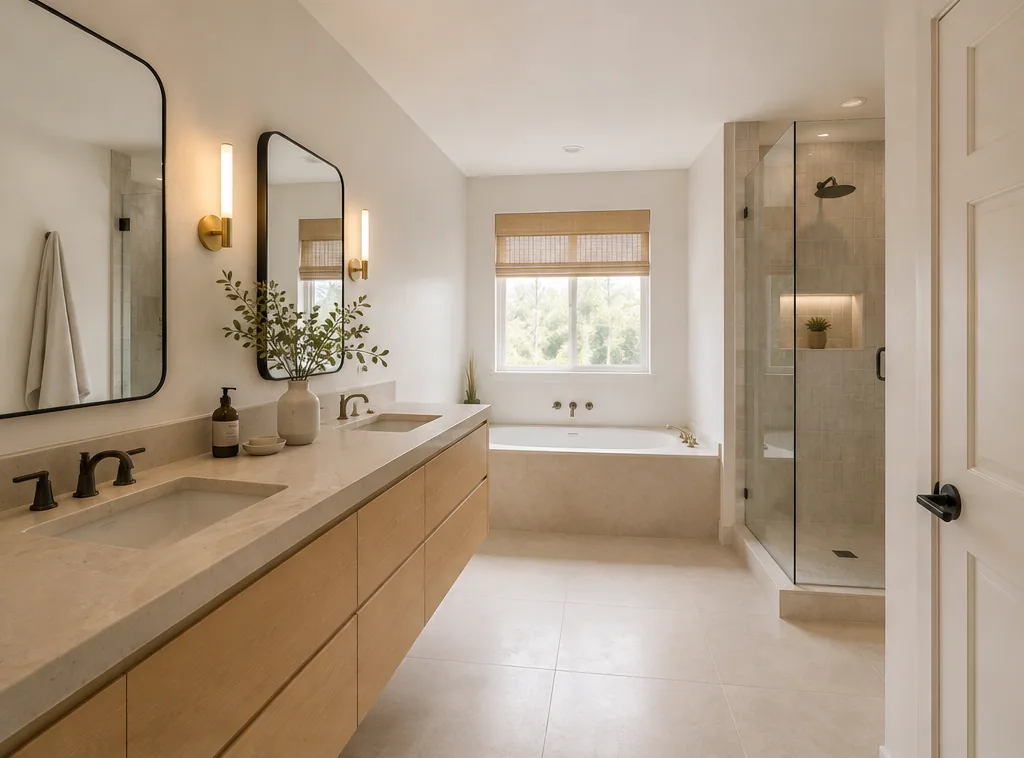 Same bathroom after full remodel